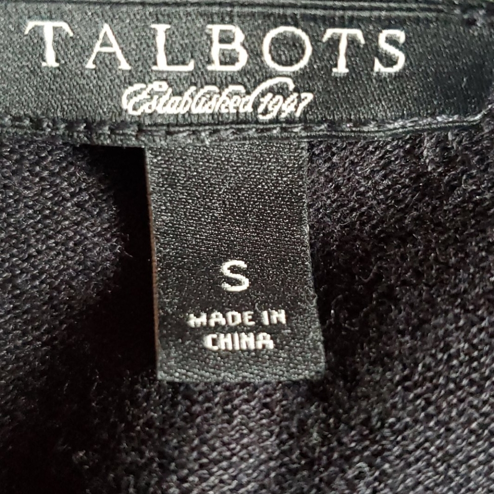 TALBOTS BLACK CARDIGAN SIZE SMALL - Picture 6 of 7